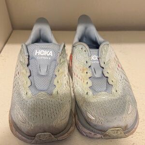 Hoka Clifton 8 Light Gray Running Shoes
